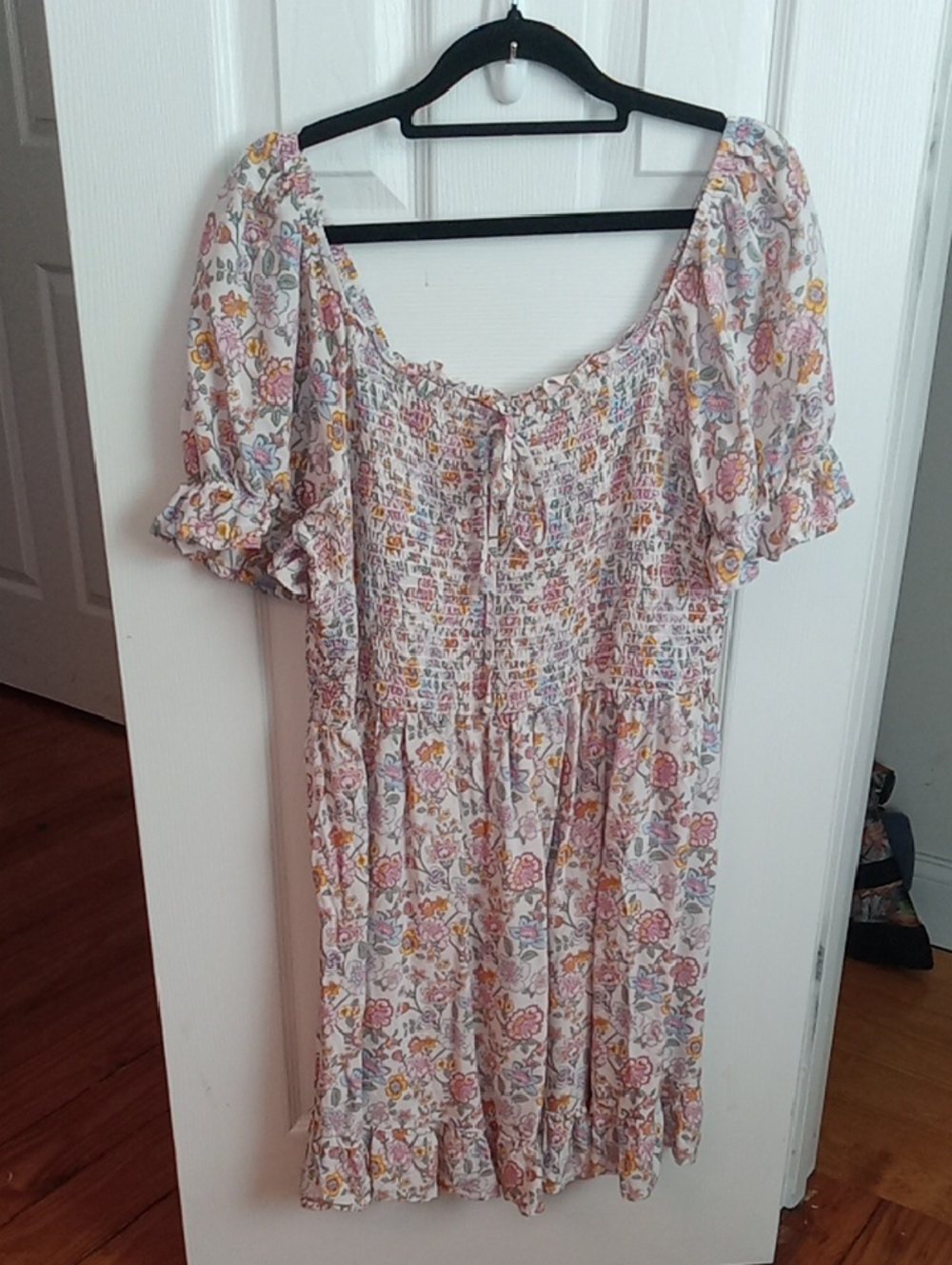 AUW Floral Sundress in White, Pink, Yellow, Blue
